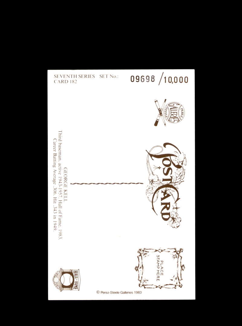 George Kell Hand Signed Perez Steele Hall Of Fame Postcard  Autograph
