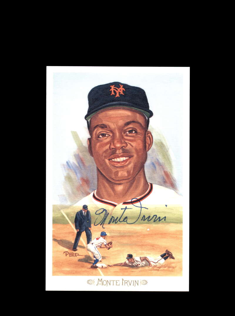 Monte Irvin Hand Signed Perez Steele Celebration Postcard  Autograph