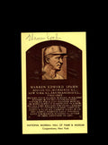 Warren Spahn Hand Signed Gold Hall Of Fame Postcard Autograph