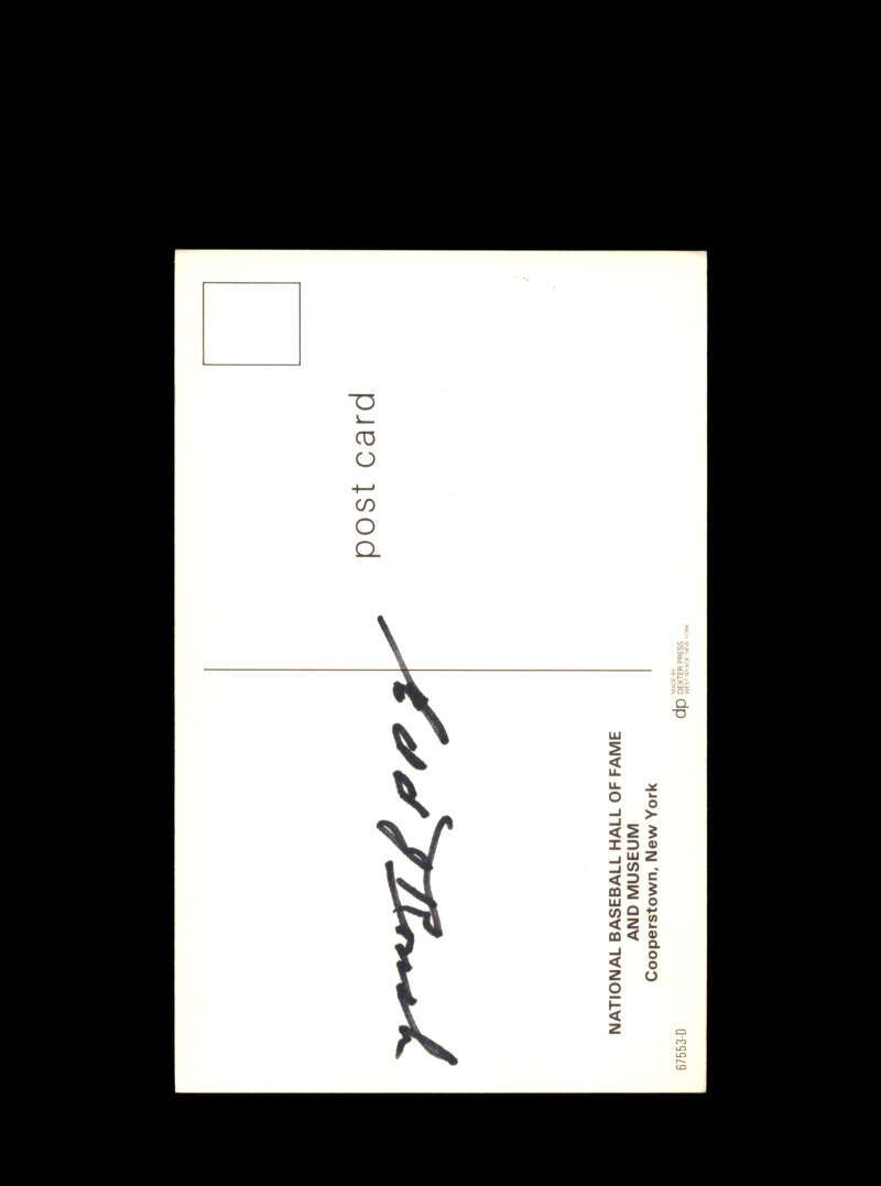 Edd Roush Hand Signed Dexter Press Hall Of Fame Postcard Autograph