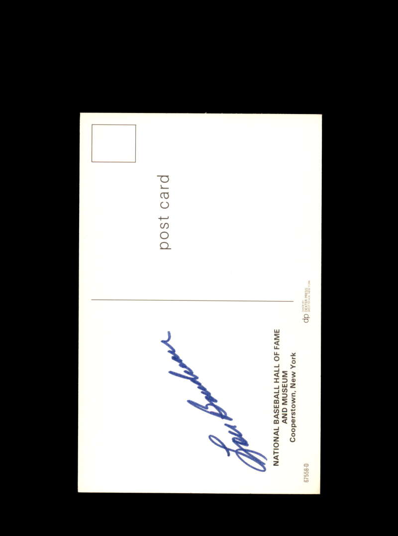 Lou Boudreau  Signed Dexter Press Hall Of Fame Postcard Autograph