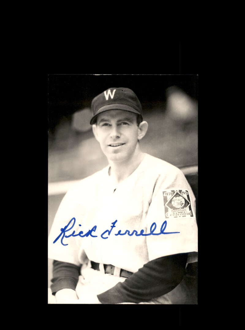 Rick Ferrell Hand Signed Photo Postcard Autograph