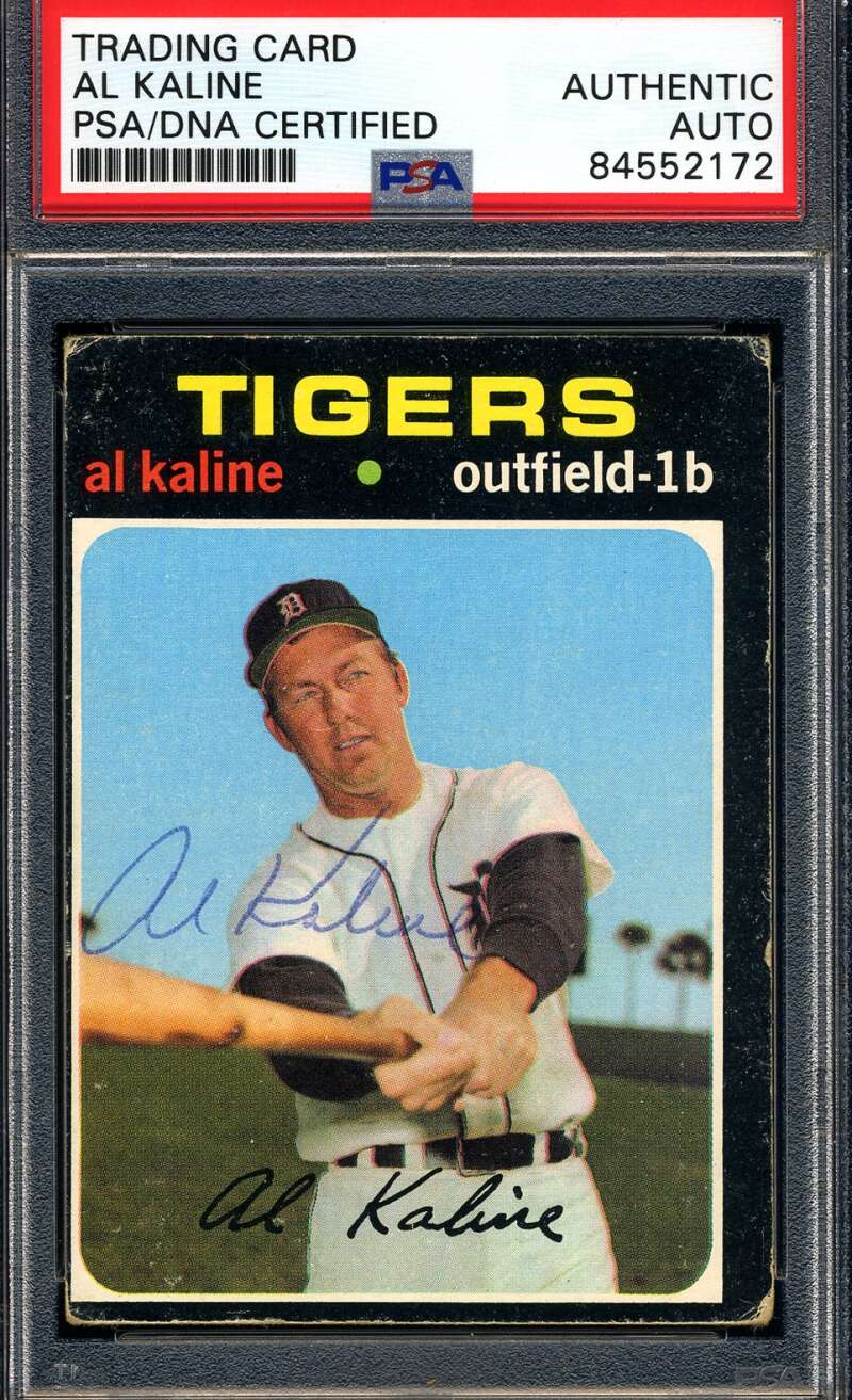 Al Kaline PSA DNA Coa Signed 1971 Topps Autograph