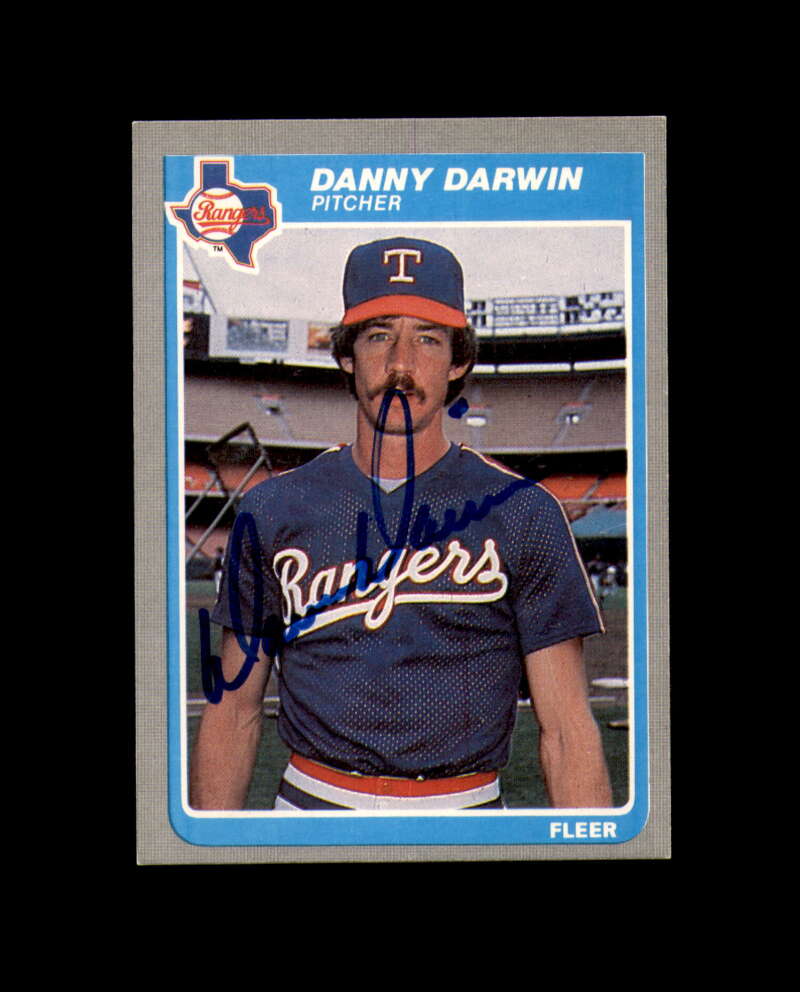 Danny Darwin Hand Signed 1985 Fleer Texas Rangers Autograph