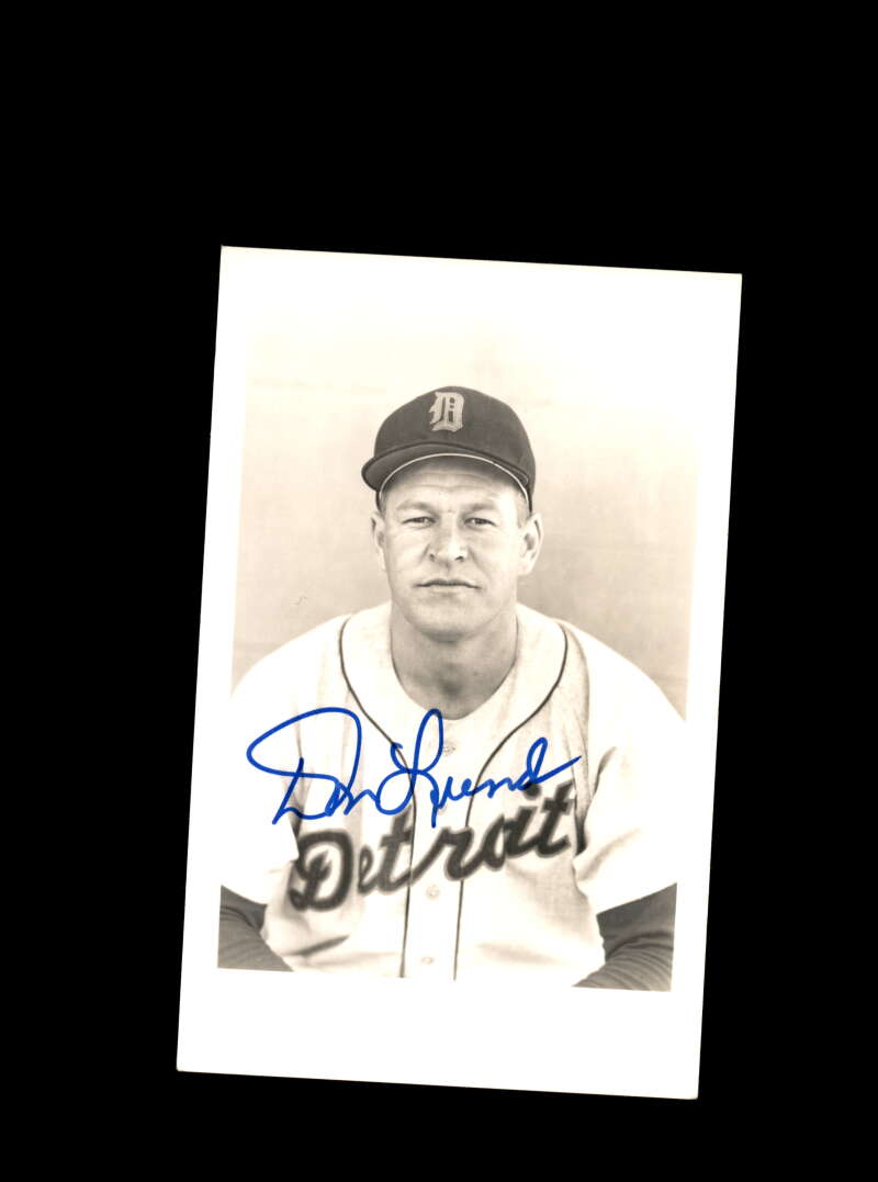 Don Lunde Hand Signed Vintage Detroit Tigers Postcard  Autograph