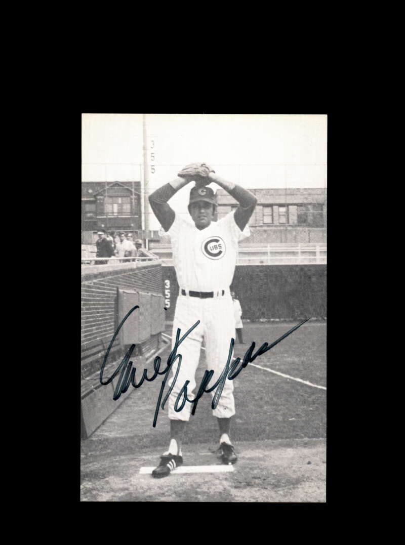 Milt Pappas Hand Signed Vintage  Chicago Cubs Postcard  Autograph