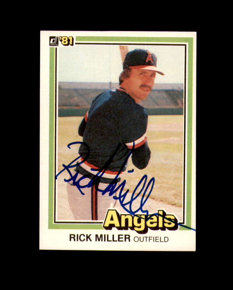 Rick Miller Hand Signed 1981 Donruss California Angels Autograph