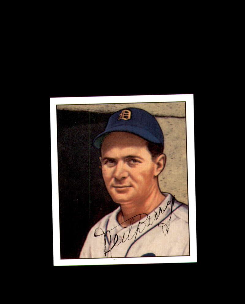 Neil Berry Hand Signed 1950 Bowman Reprint Detroit Tigers Autograph
