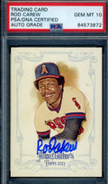 Rod Carew Gem Mint 10 PSA DNA Signed 2013 Allen Ginters Autograph