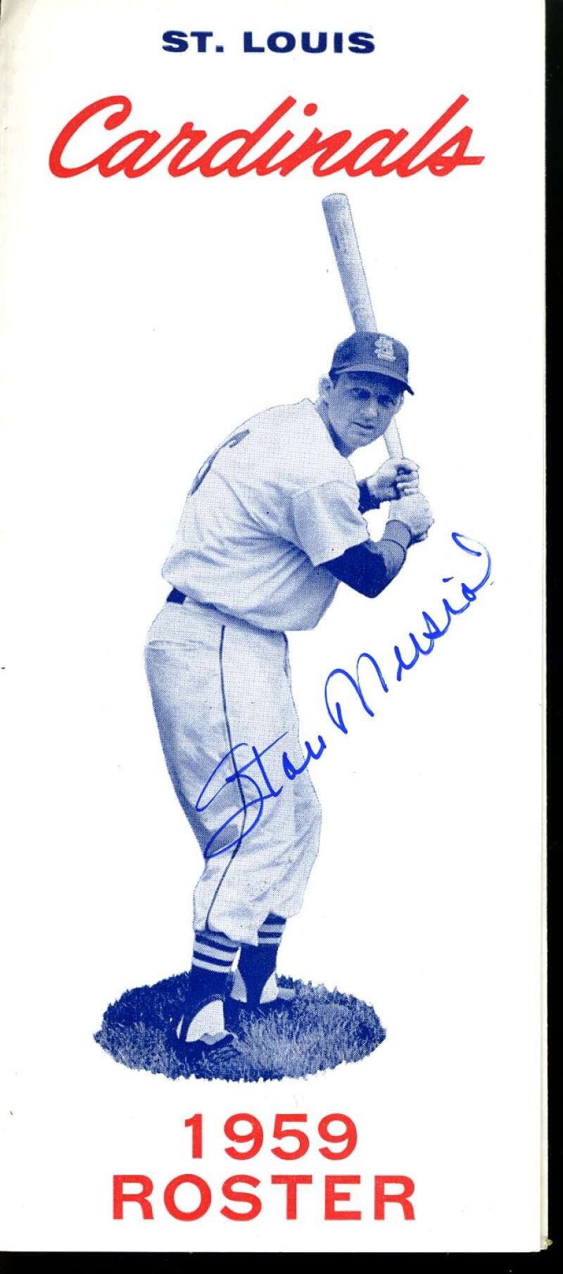 Stan Musial PSA DNA AK38160 Signed 1959 Cardinals Roster Book Rare Autograph