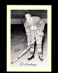Eddie Litzenberger Signed 1944-63 Beehive Photo 5x7 Premium Toronto Maple Leafs Autograph