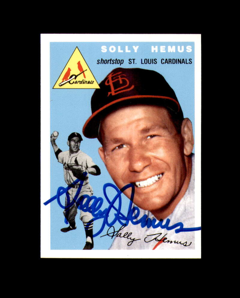 Solly Hemus Signed 1994 1954 Topps Archives St. Louis Cardinals Autograph