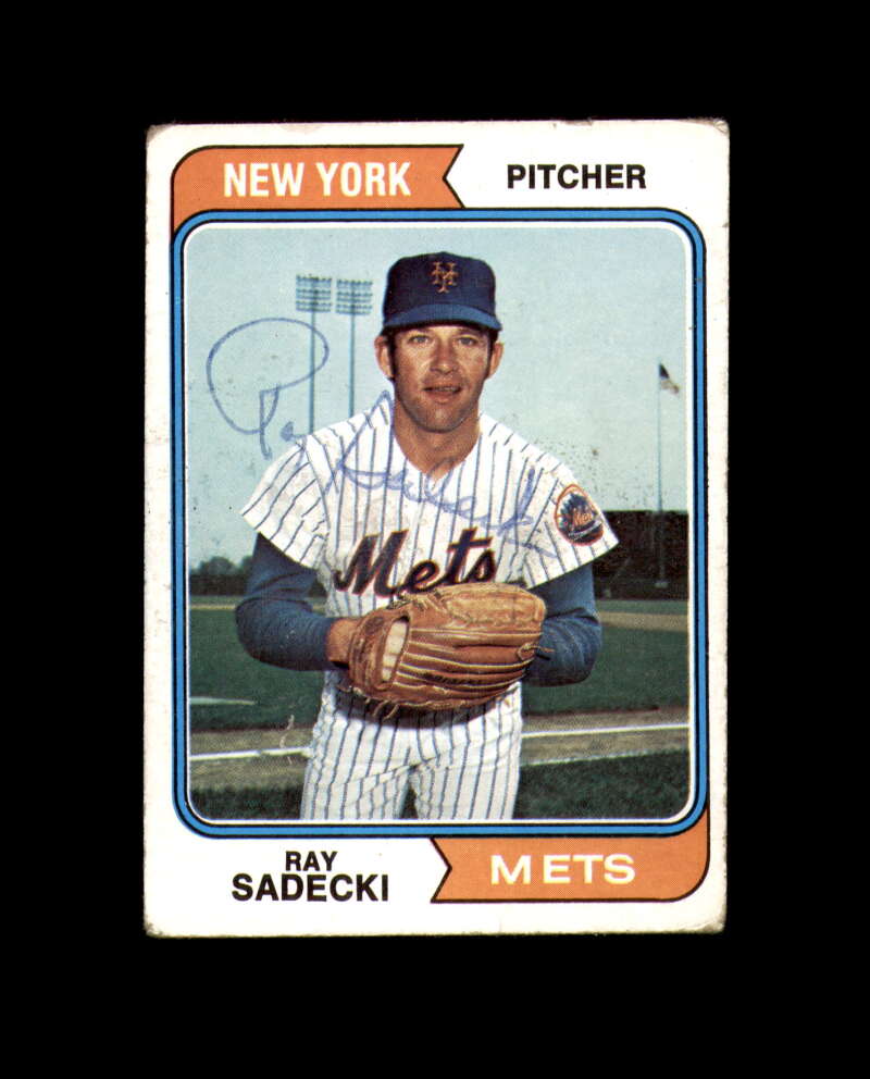 Ray Sadecki Hand Signed 1974 Topps New York Mets Autograph