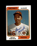 Denis Menke Signed 1974 Topps Cincinnati Reds Autograph