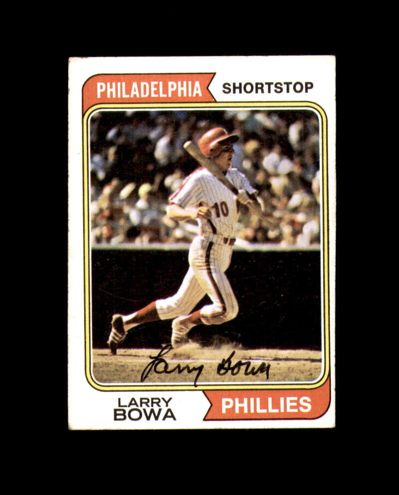 Larry Bowa Hand Signed 1974 Topps Philadelphia Phillies Autograph