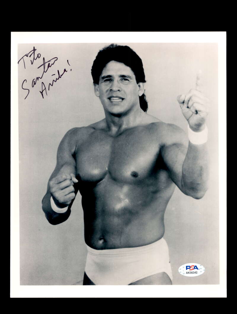 Tito Santana PSA DNA Coa Signed 8x10 Photo Autograph