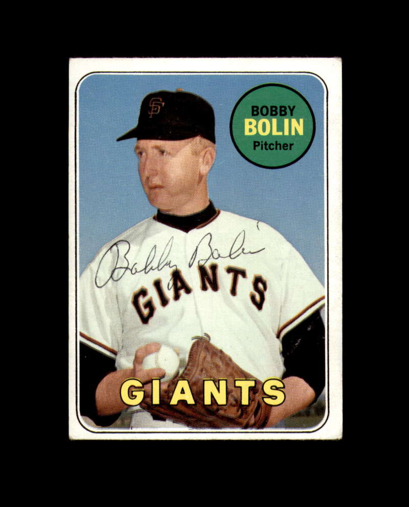 Bobby Bolin Hand Signed 1969 Topps San Francisco Giants Autographed