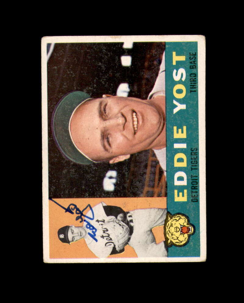 Eddie Yost Hand Signed 1960 Topps Detroit Tigers Autograph