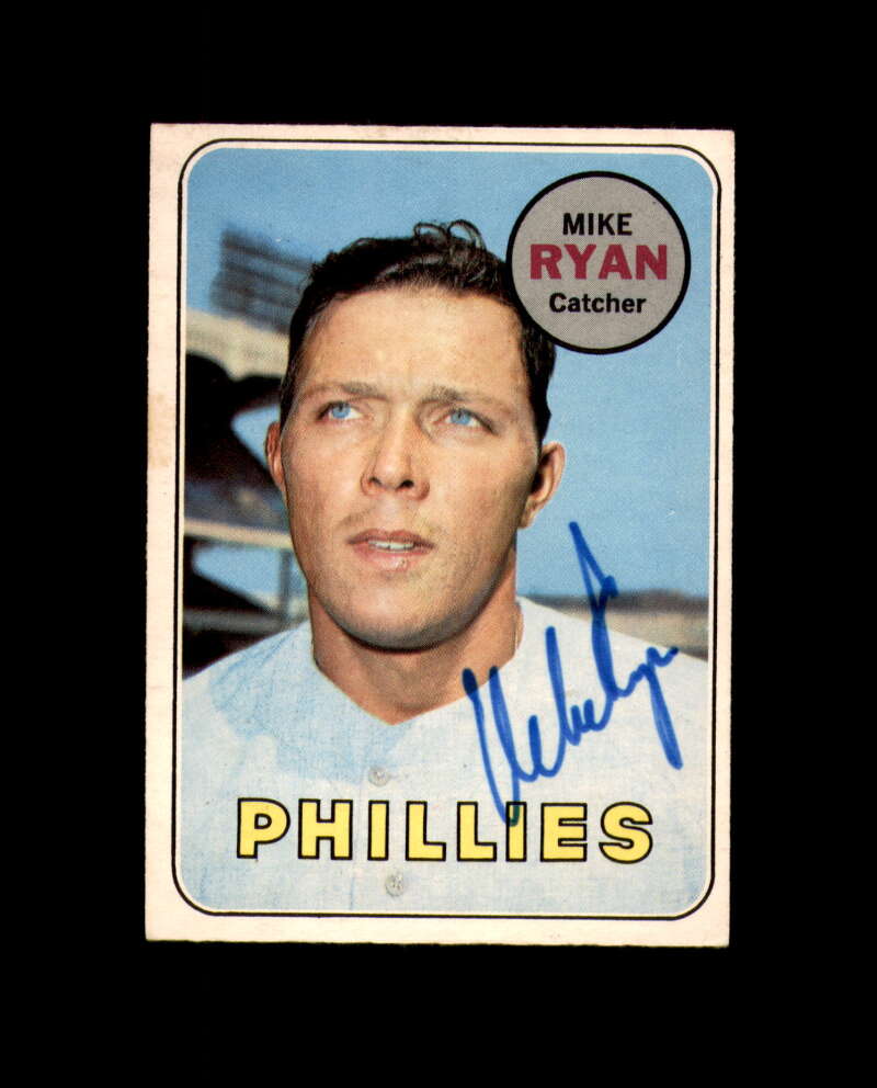 Mike Ryan Signed Rare 1969 Topps O-Pee-Chee Philadelphia Phillies Autograph