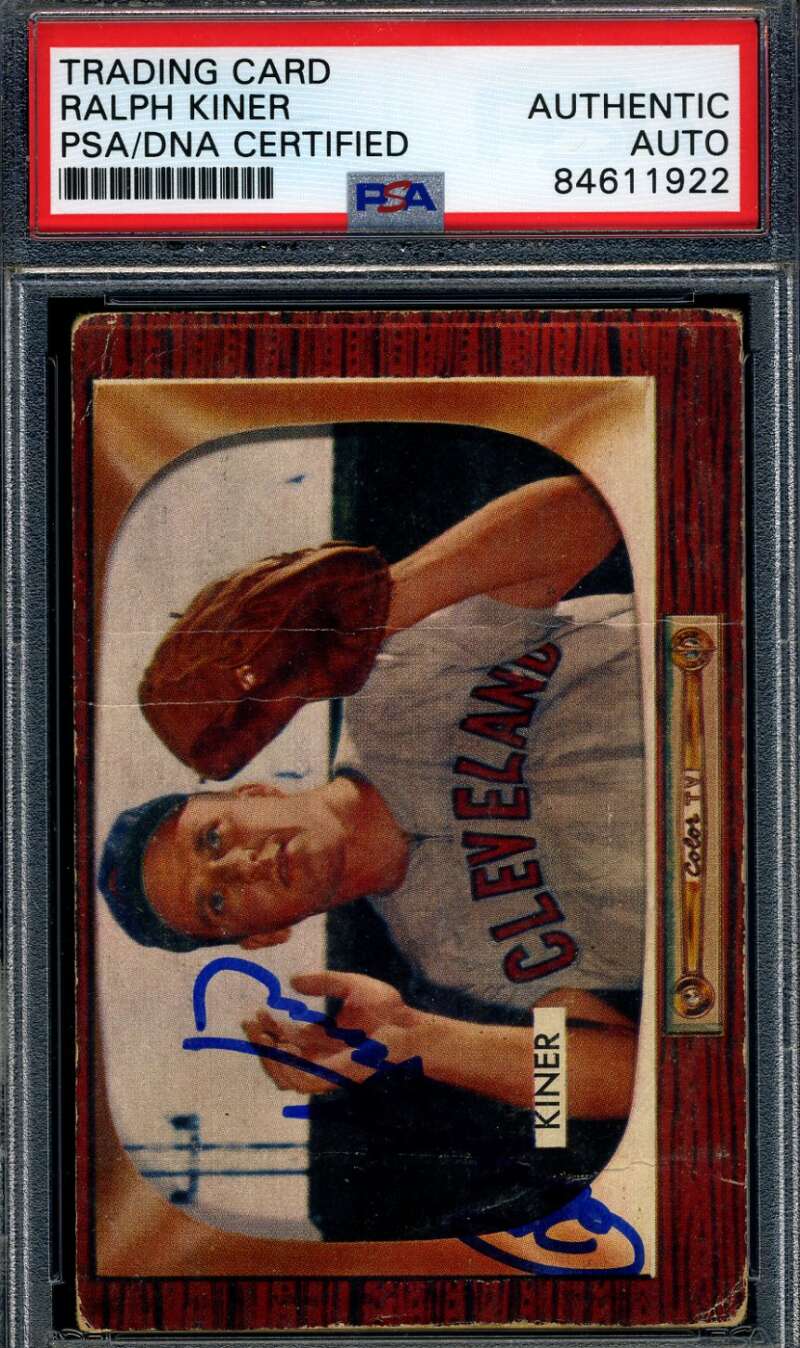 Ralph Kiner PSA DNA Coa Signed 1955 Bowman Autograph