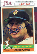 Bobby Murcer Jsa Coa Signed 1976 Topps Autographed