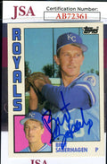 Brett Saberhagen Jsa Coa Signed 1984 Topps Traded Autograph