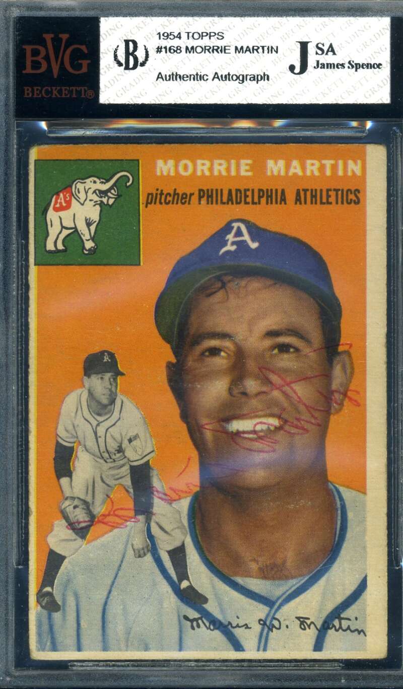 Morrie Martin JSA Signed 1954 Topps Autograph