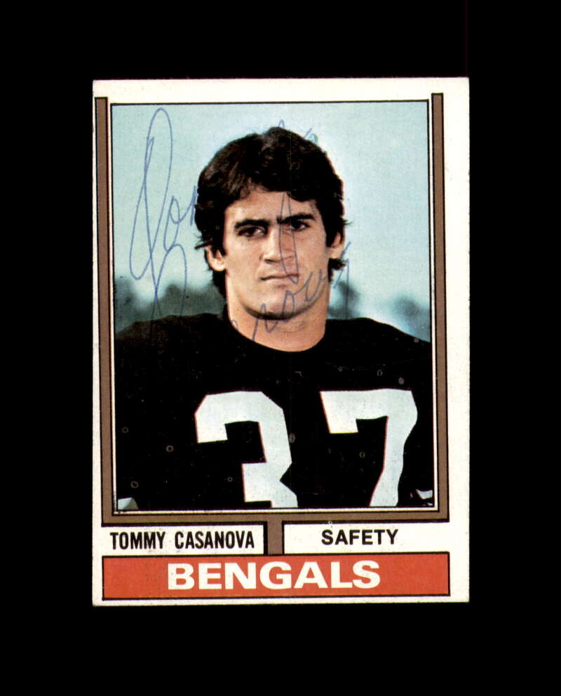 Tommy Casanova Hand Signed 1974 Topps Cincinnati Bengals Autograph