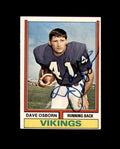 Dave Osborn Hand Signed 1974 Topps Minnesota Vikings Autograph