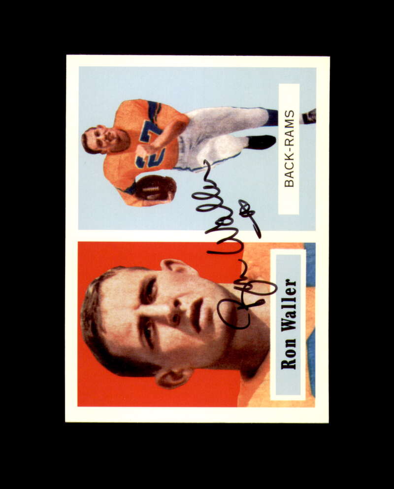Ron Waller Hand Signed 1957 Topps Archives 1994 Los Angeles Rams Autograph
