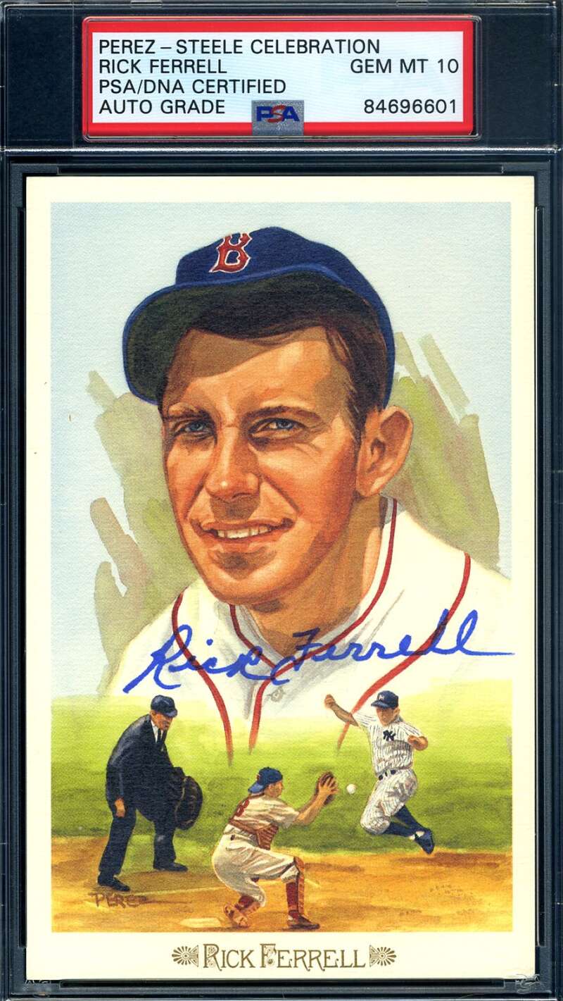 Rick Ferrell Gem Mint 10 PSA DNA Signed Perez Steele Celebration Autograph
