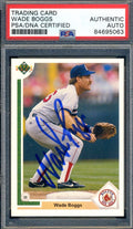 Wade Boggs PSA DNA Signed 1991 Upper Deck Autograph