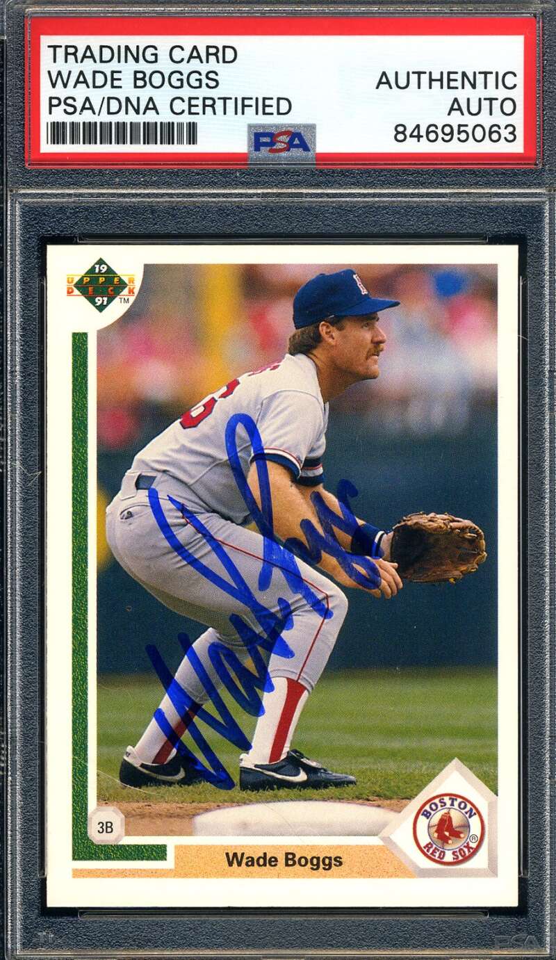 Wade Boggs PSA DNA Signed 1991 Upper Deck Autograph