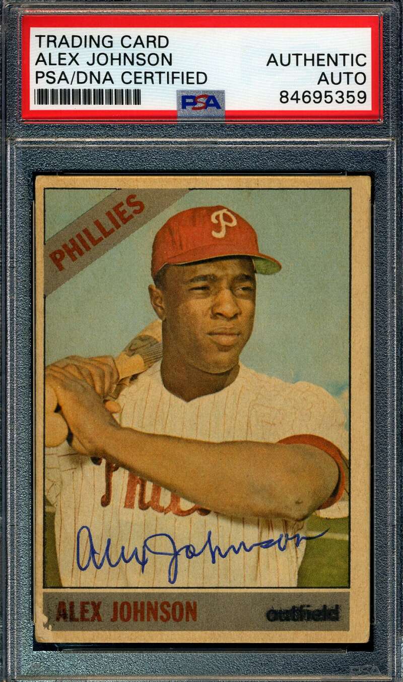 Alex Johnson PSA DNA Signed 1966 Topps Autograph