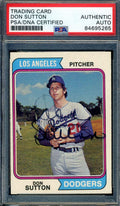 Don Sutton PSA DNA Signed 1974 Topps Autograph