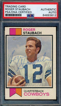 Roger Staubach PSA DNA Vintage Signed 1973 Topps Autograph