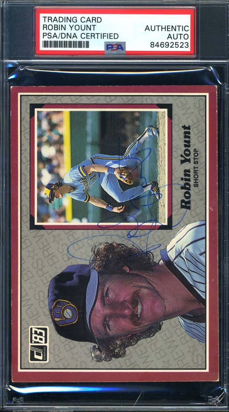 Robin Yount PSA DNA Signed 1983 Donruss Jumbo Autograph