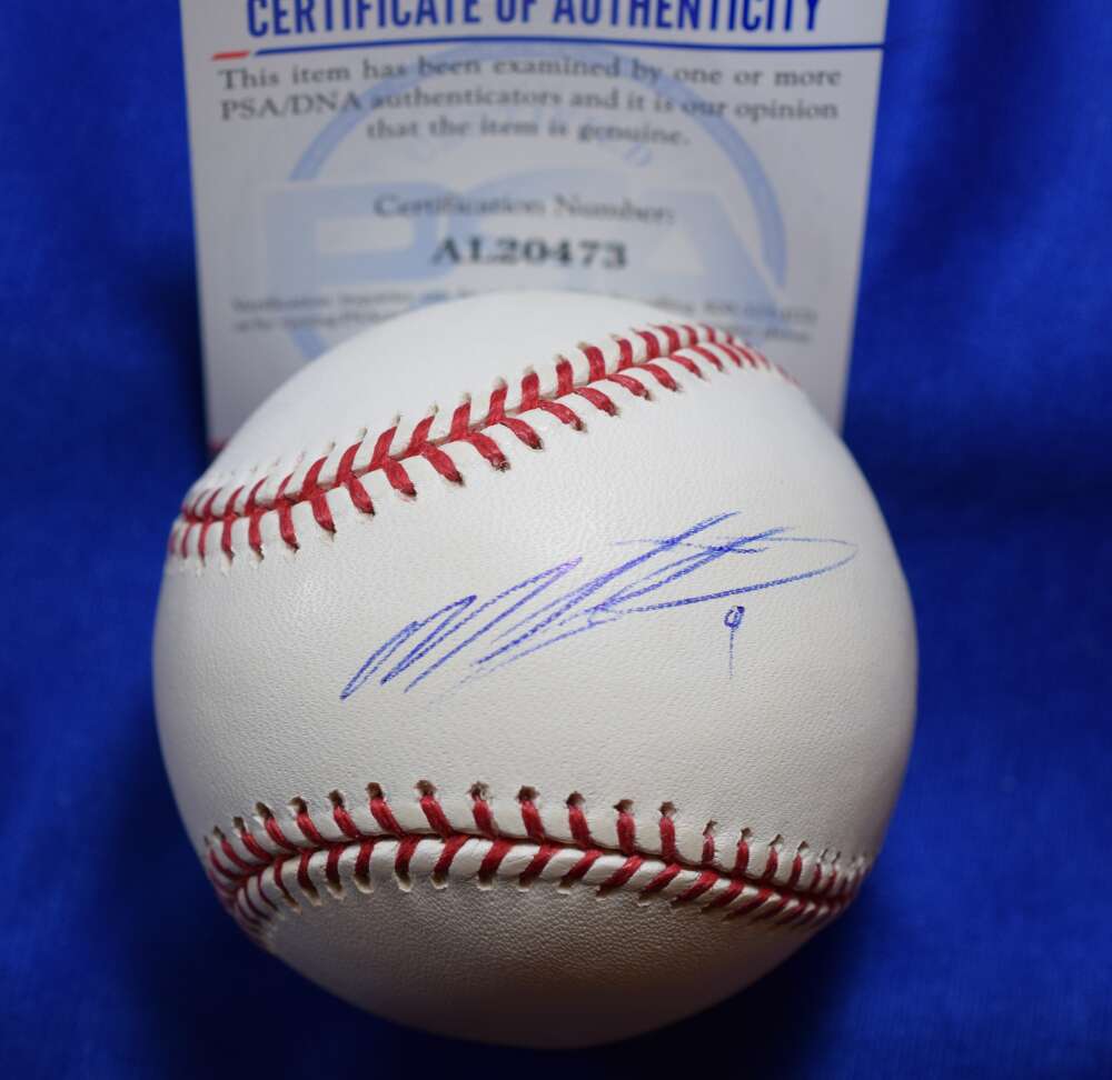 Miguel Tejada PSA DNA Coa Autograph Major League OML Signed Baseball