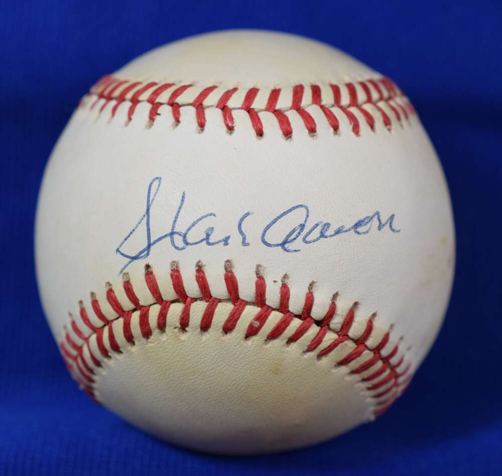 Hank Aaron JSA Coa Autograph National League ONL Signed BasebaLL 2
