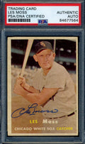 Les Moss PSA DNA Signed 1957 Topps Autograph