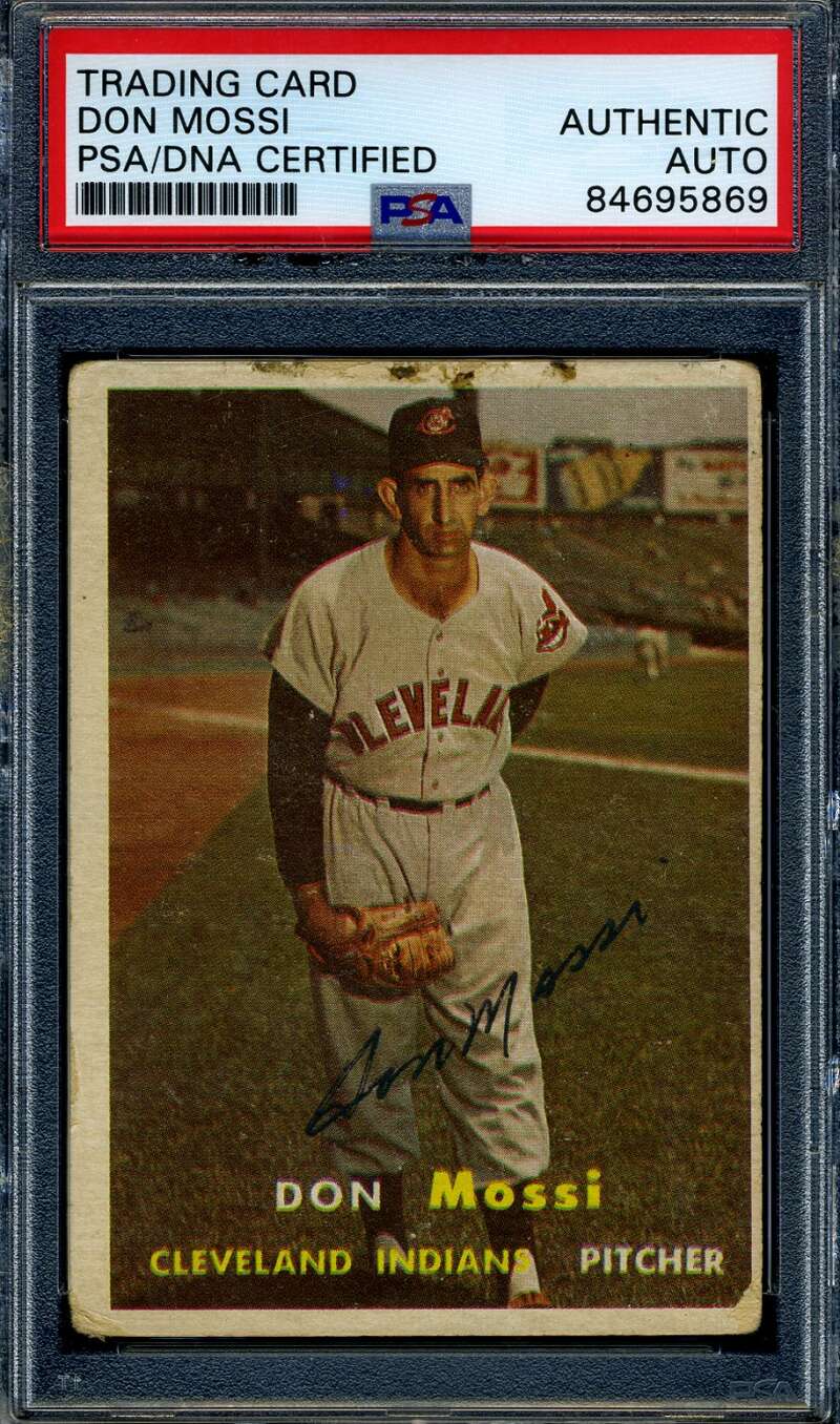 Don Mossi PSA DNA Signed 1957 Topps Autograph