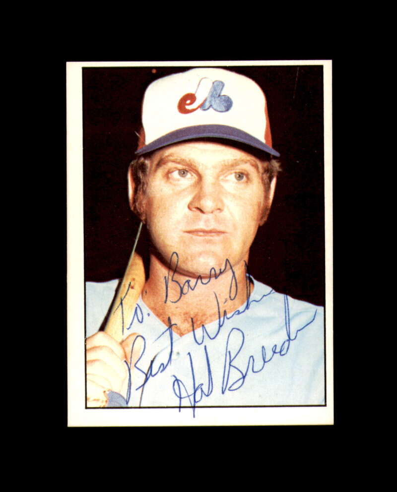 Harold Breeden Signed 1975 SSPC Montreal Expos Autograph