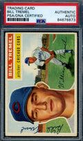 Bill Tremel PSA DNA Hand Signed 1956 Topps Autograph