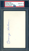 George Halas Gem Mint 10 PSA DNA Coa Signed 3x5 Index Card Bears Autograph