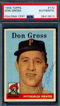 Don Gross PSA DNA Signed 1958 Topps Autograph