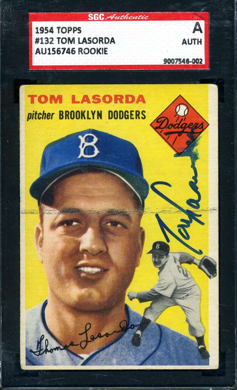 Tommy Lasorda SGC Signed 1954 Topps Autograph