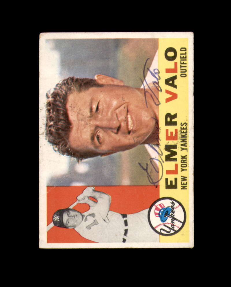 Elmer Valo Signed 1960 Topps New York Yankees Autograph