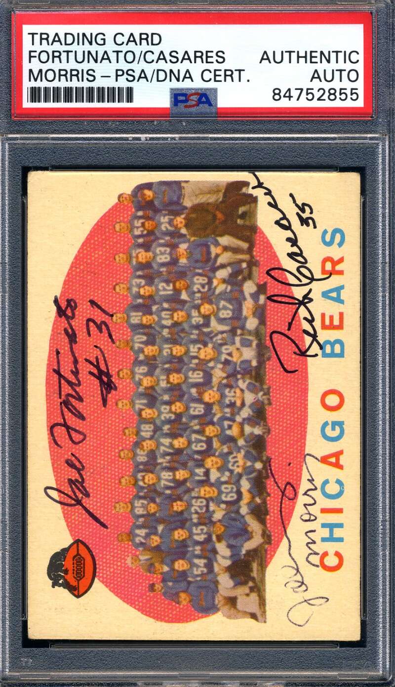 Fortunato Casares Morris PSA DNA Signed 1959 Topps Team Autograph