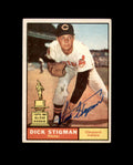 Dick Stigman Hand Signed 1961 Topps Cleveland Autograph