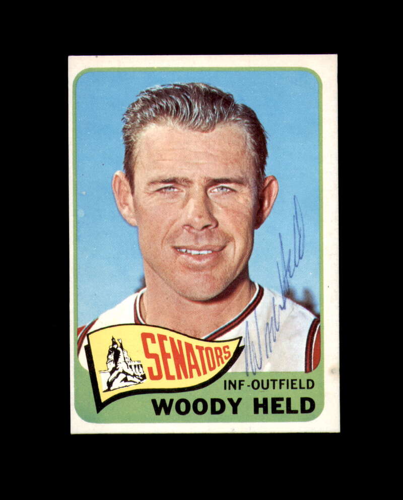 Woody Held Hand Signed 1965 Topps Washington Senators Autograph